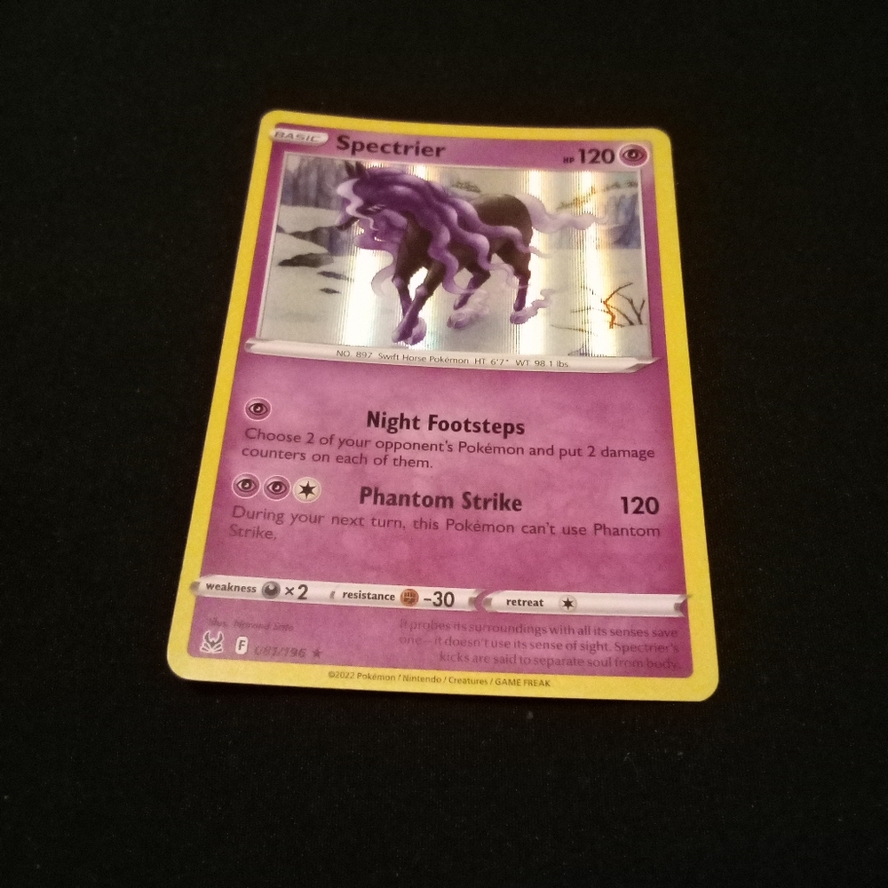 Pokemon Spectrier 081/196 Lost Origin Rare Holo
